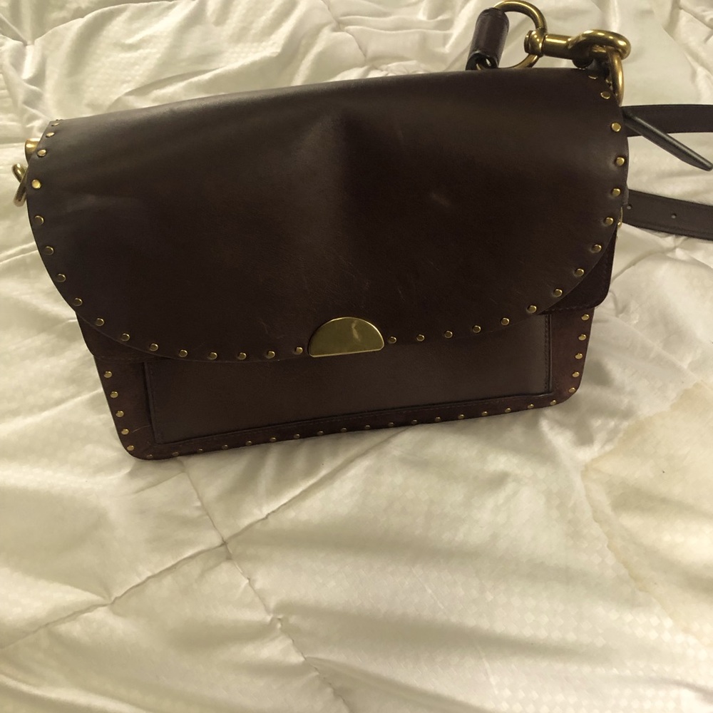 Maroon coloring over shoulder bag like new